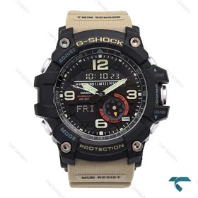 ساعت جیشاک GG-1000 مردانه مشکی خاکی Gshock-6559-G