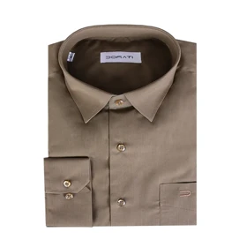 پیراهن مردانی رسمی ساده خاکی