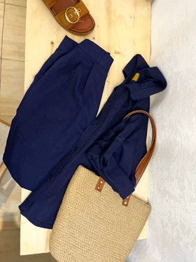 ست لینن زنانه مدل آلما کد 1008