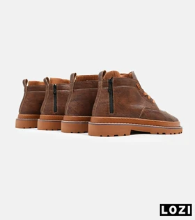 نیم بوت چرمی مردانه آجری Timberland