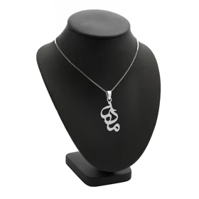 آویز اسم مادرم و زنجیر نقره روز مادر نقره 925