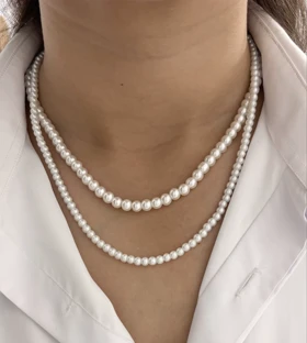 گردنبند مروارید ساده زنانه 716