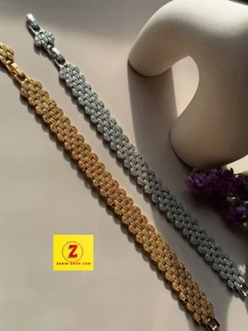 دستبند جواهری نگینی زنانه