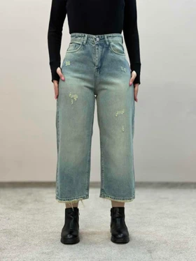 شلوار جین واید لگ روشن8178