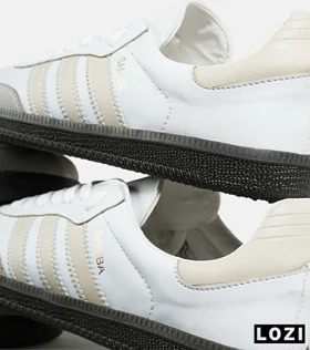 کفش کتانی مردانه و زنانه سفید کرم مشکی ADIDAS Samba مدل 7295