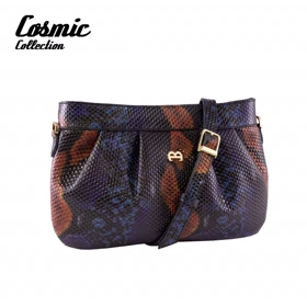 کیف زنانه مدل F148 (آبی قهوه ای عنابی)