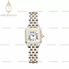 ساعت مچی کارتیه پنتر سیلورطلایی صفحه سفید Cartier Panthere