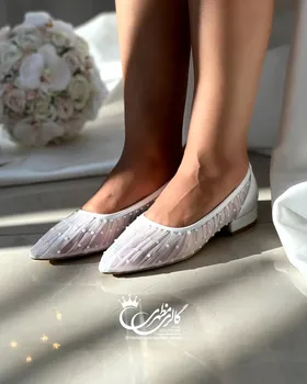 کفش توری مرواریدی