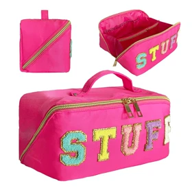کیف آرایشی STUFF رنگ سرخابی