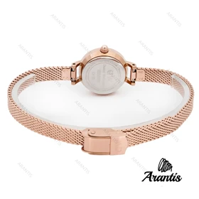 ساعت دنیل ولینگتون زنانه گرد حصیری مینی رزگلد صفحه نباتی w-8466