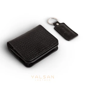 ست هدیه چرم یلسان مدل آیدن کد 110-NHL-GC (مشکی)