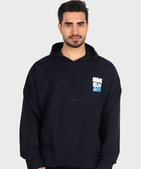 هودی سورمه ای طرحدار فری سایز 1457