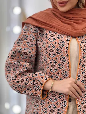 مانتو دوخت دار مغزی دوزی