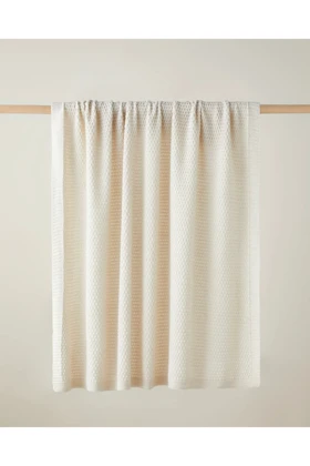 شال مبل مدل Simple White پنبه‌ای - شیری