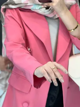 مانتو کتی شش دکمه جیب پاکتی