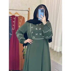 کفتان و پیراهن بلند زنانه پاپیون