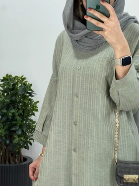 مانتو لینن طوطیا 4 کد 3149