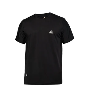 تیشرت ورزشی Adidas یقه گرد مردانه مشکی ساده