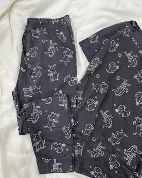ست طرح‌دار فاق بلند نخ و پنبه h&m