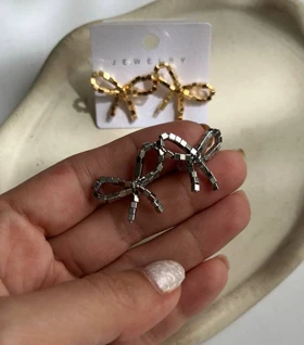 گوشواره پاپیونی استیل