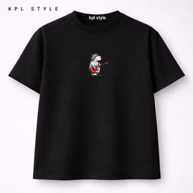 تیشرت باکسی طرح گیتار 100٪ پنبه | بدون آبرفت | کد 1444