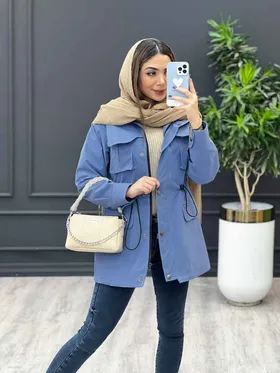 بارانی چهار جیب کمر گت دار
