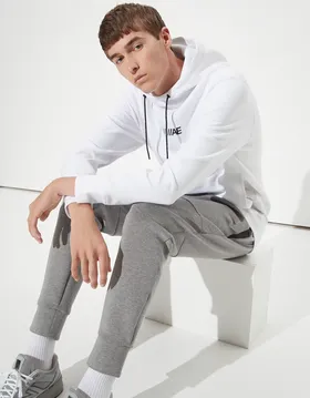هودی مردانه امریکن ایگل سفید - American Eagle Active 24/7 Hoodie White
