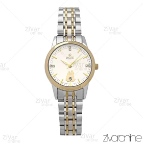 ساعت داتیس زنانه طلایی نقره ای صفحه سفید ایندکس خطی 106940