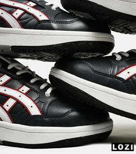 کفش کتانی مردانه مشکی سفید قرمز ASICS TIGER RUNNER II