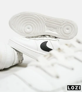 کفش مردانه و زنانه سفید مشکی NIKE AIR FORCE