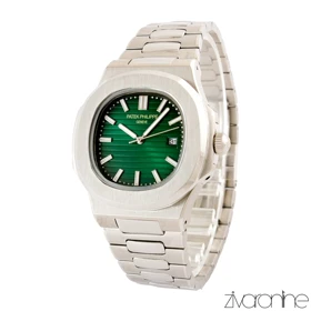 ساعت پتک فیلیپ ناتیلوس مردانه نقره ای صفحه سبز 105302