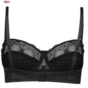 سوتین زنانه دکلته نیم تور مشکی لین مدل 4680-418