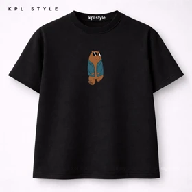 تیشرت باکسی 100٪ پنبه با چاپ مینیمال | کد 1315