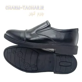 کفش رسمی/روزمره مردانه بدون بند چرم طبیعی برت لیزری