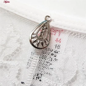 شورت زنانه مدل جلو تور استرج سفید لین کد 4681-717