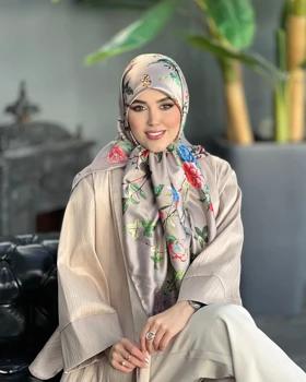 روسری دست دوز ساتن ابریشم