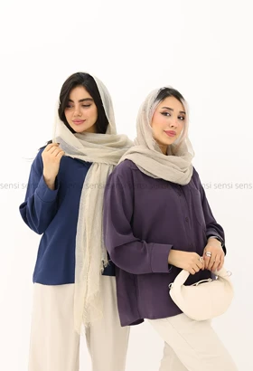 شومیز ساده رنگی سیلک کد1005278