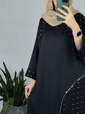مانتو کفتان مشکی ماهانا