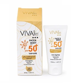 ضد آفتاب رنگی ویواش spf 50 حجم 50 میل بژ روشن