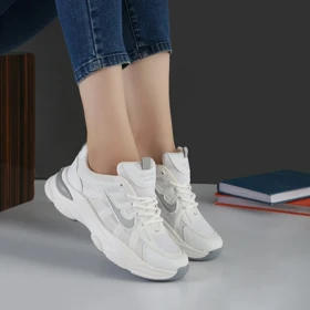 کفش و کتانی زنانه مدل نایک NIKE رنگ سفید طوسی