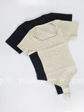 بادی کبریتی یقه خشتی آستین کوتاه