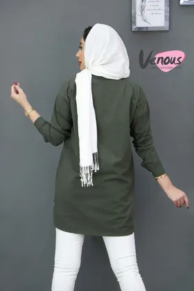 مانتو لینن تک دکمه