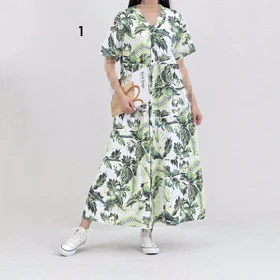 پیراهن زنانه بلندجلو دکمه