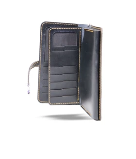 کیف پول دست دوز تمام چرم زنانه mrc901