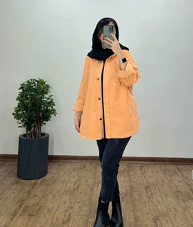 کت جین رنگی توسکا