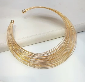 طوق زنانه ژوپینگ مدل ملکه مصر طرح طلا