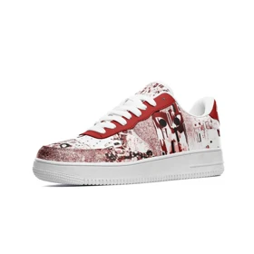 کفش اسپرت کاستوم کتانی با طرح Nickel Klimt سفید و قرمز نایک nike ایرفورس air force
