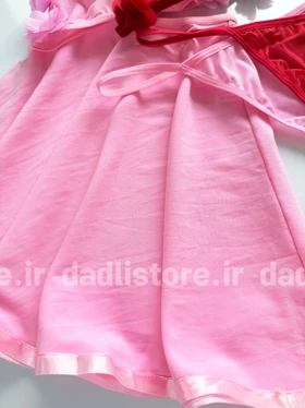 ست لباس خواب سوتین، شورت و دامن حریر