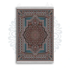 *جدید* فرشینه از جنس پارچه شانل مخمل ترک طرح فانتزی برند دفه کد 1243