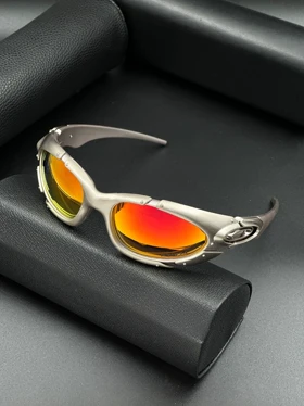 عینک مستر کوالیتی(A) اوکلی ورزشی کد 25816 Oakley (نقره‌ای‌آتیشی)